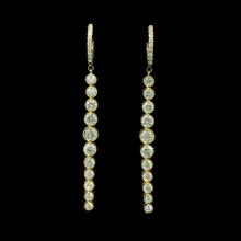 Natural Diamond Bezel Drop Earrings in 14K Yellow Gold