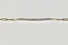 Round Diamond PaperClip Chain Bracelet in 14kt Gold