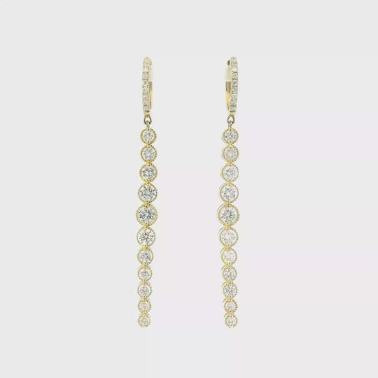 Diamond Bezel dangle earrings