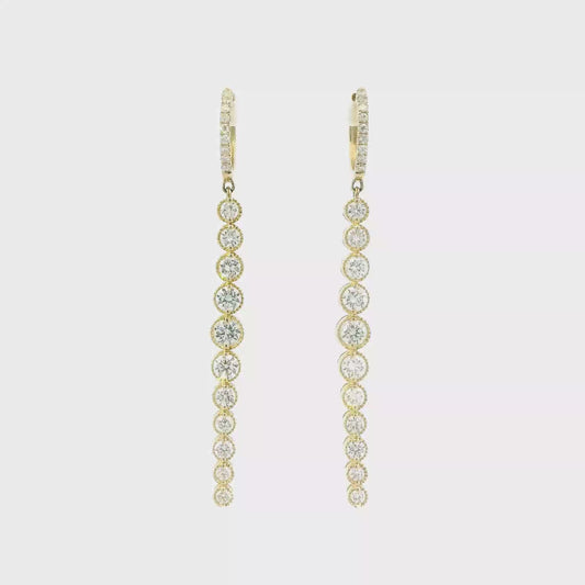 Diamond Bezel dangle earrings