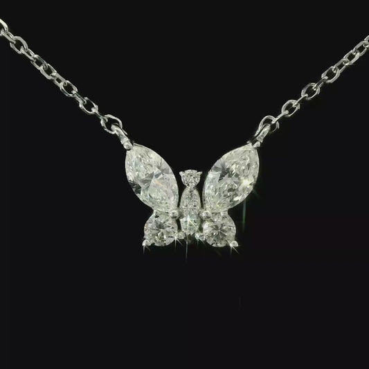 Marquise Diamond Butterfly Necklace