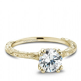 yellow gold vintage solitaire engagement ring