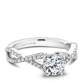 Shared Prong Engagement Ring B004-03WM