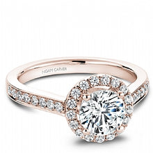 rose gold halo engagement ring