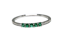 Slim Emerald and Diamond Stackable