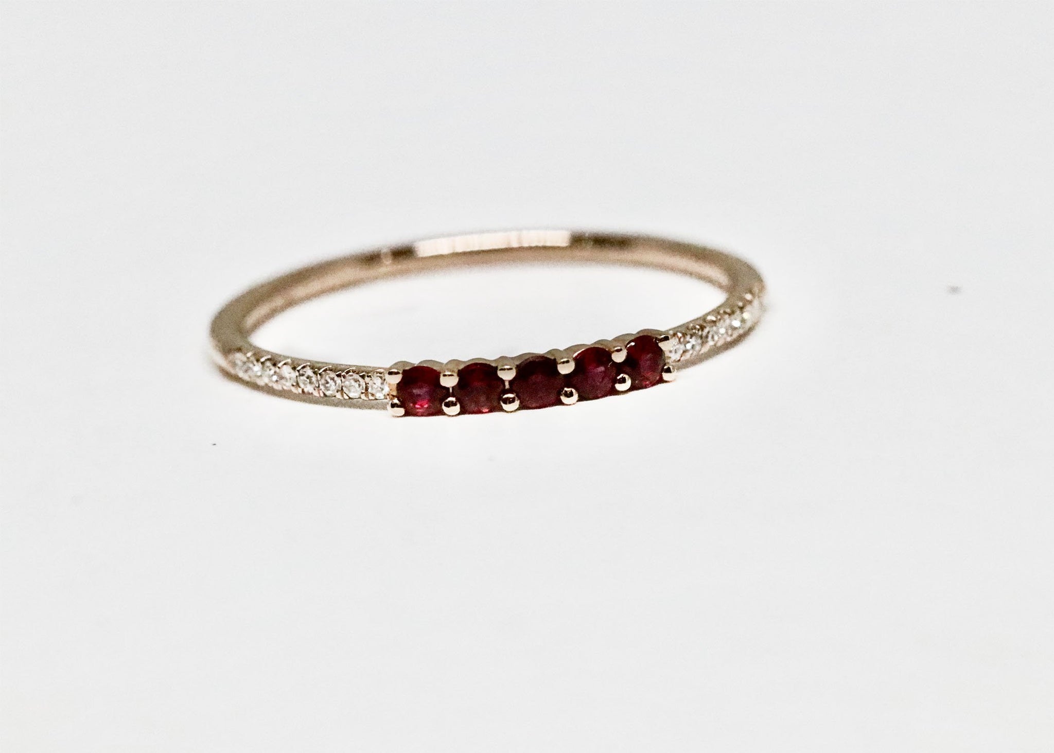 Trabert Goldsmiths stacking rings diamond and ruby 18k gold | Jewelry,  Stacked diamond bands, Baguette diamond rings