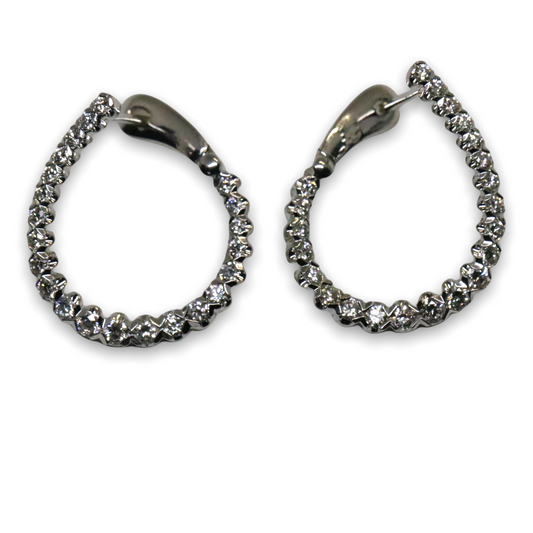 Inside Out-Side Front to Back Diamond Hoops