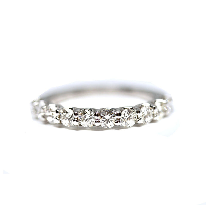 U Shaped Diamond Wedding Band 0.88cts