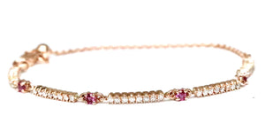 diamond and ruby tennis bracelet