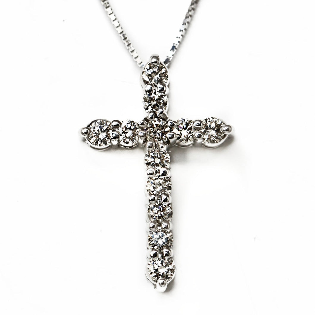 Tanzanite Blue Cross Pendant Necklace, Big Christian Catholic Cross Ne -  Abhika Jewels