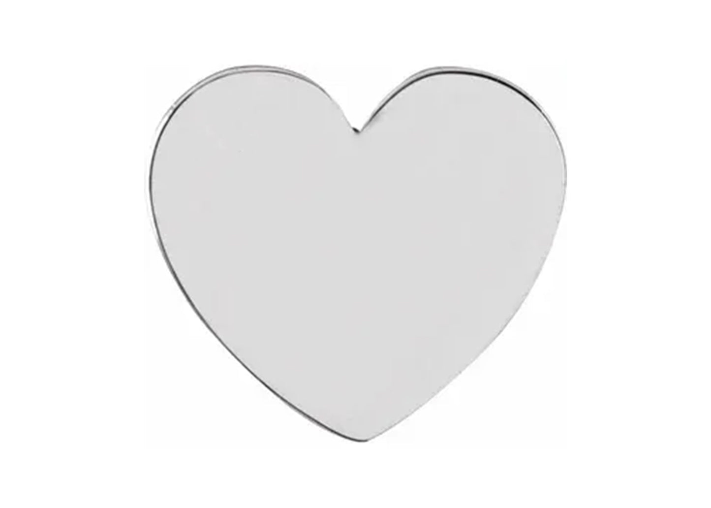 10mm Heart Charm in Solid 14k Gold