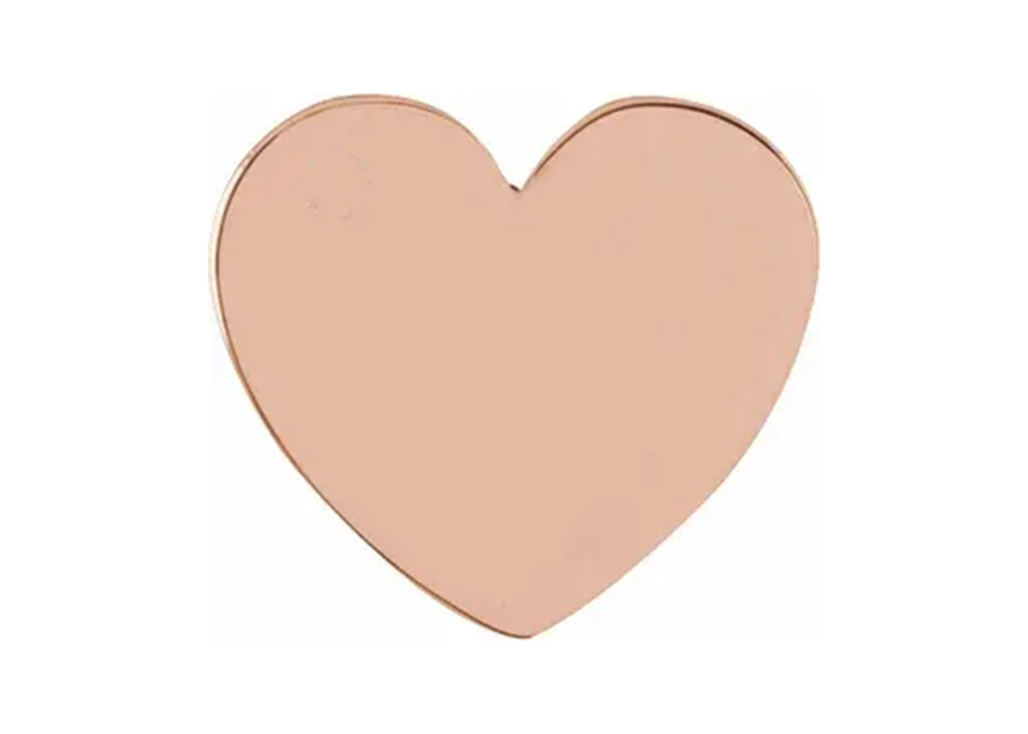 10mm Heart Charm in Solid 14k Gold