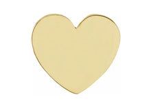 10mm Heart Charm in Solid 14k Gold