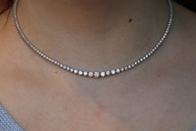 6.71ct. Diamond Tennis Necklace in Solid 18kt White Gold