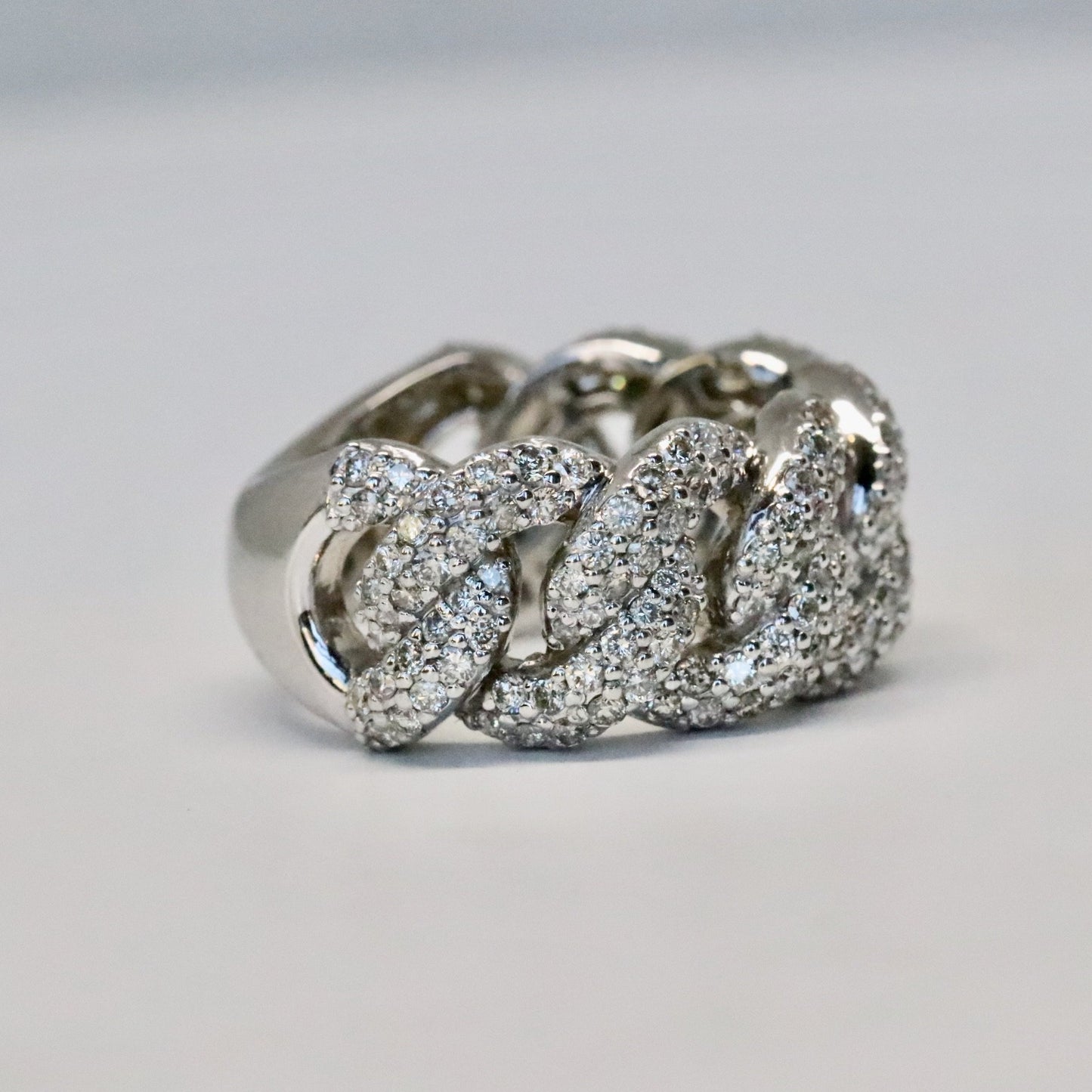 cuban diamond band side