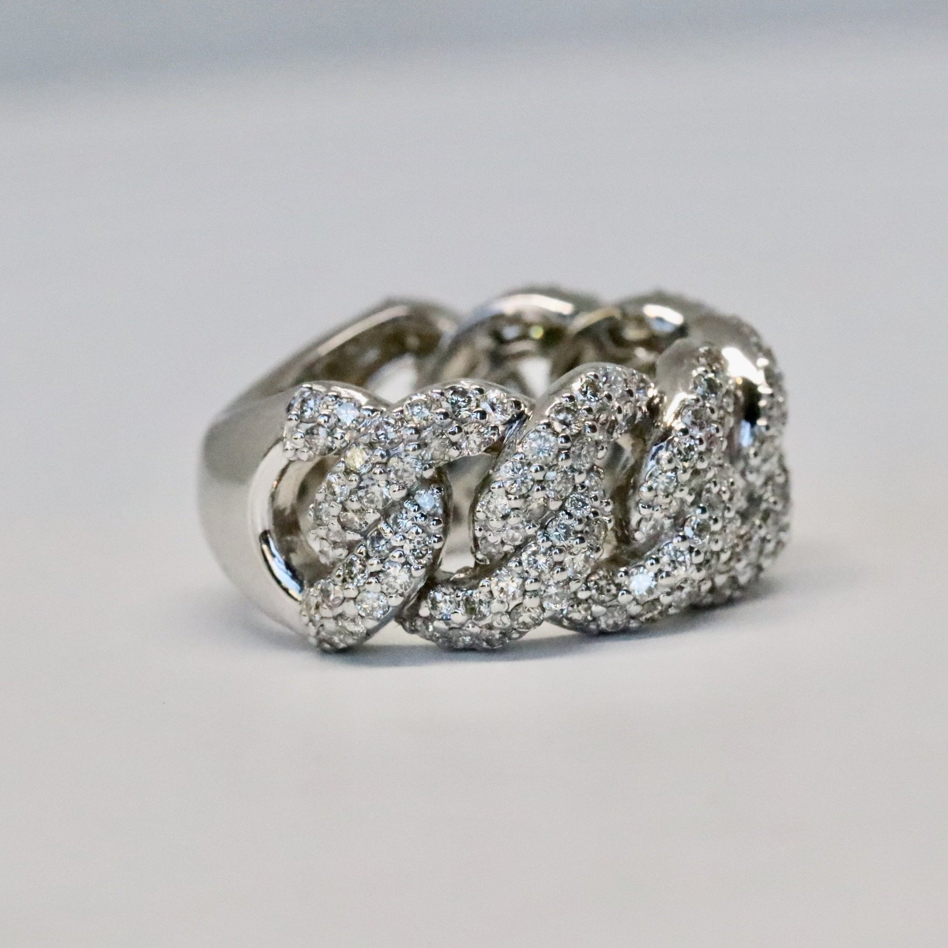 cuban diamond band side