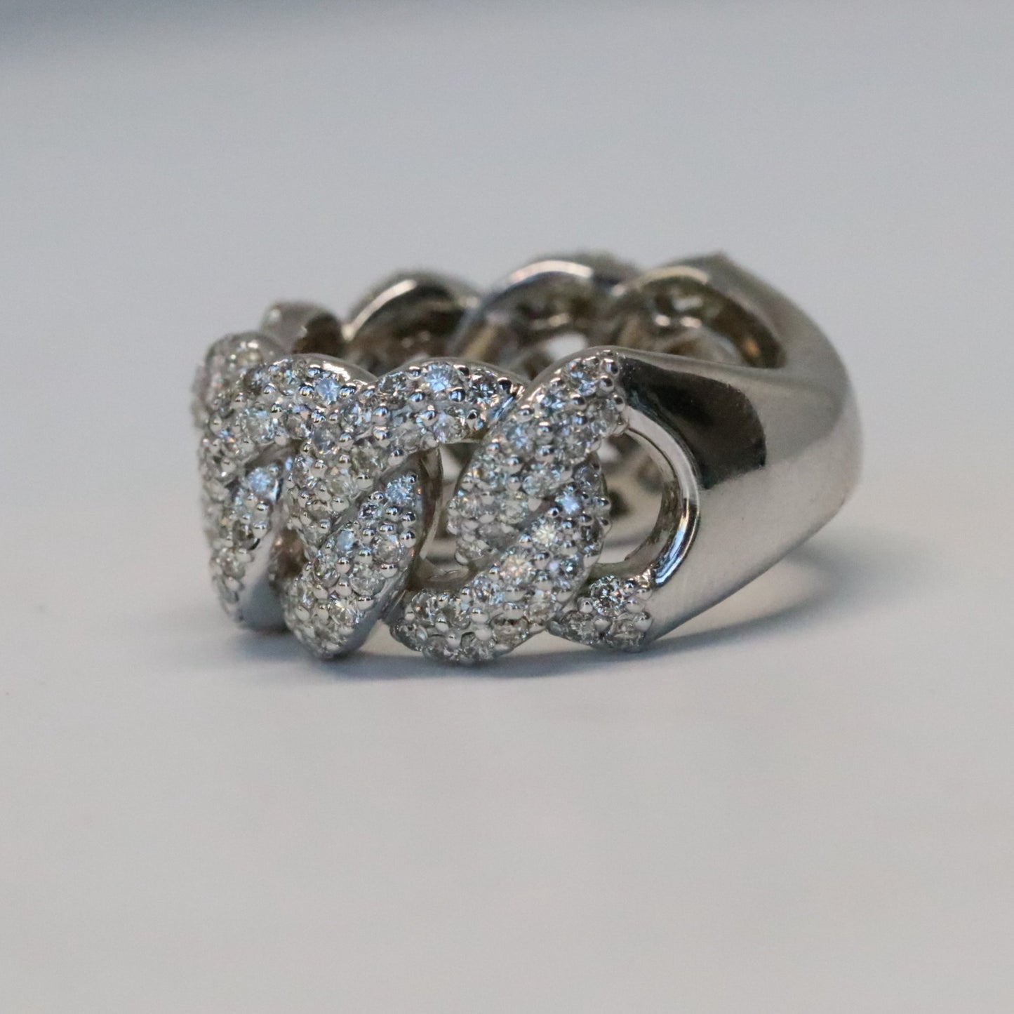 cuban diamond band side