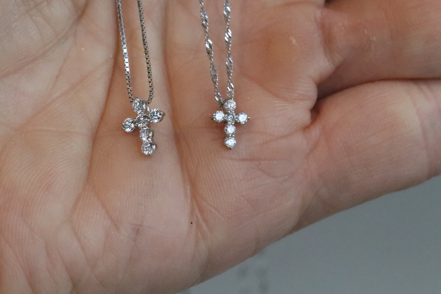 Diamond Cross Necklace with Lots of POP and Sparkle in 14kt Rose, White, or Yellow Gold