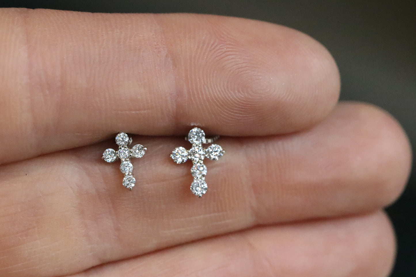 Diamond Cross Necklace with Lots of POP and Sparkle in 14kt Rose, White, or Yellow Gold