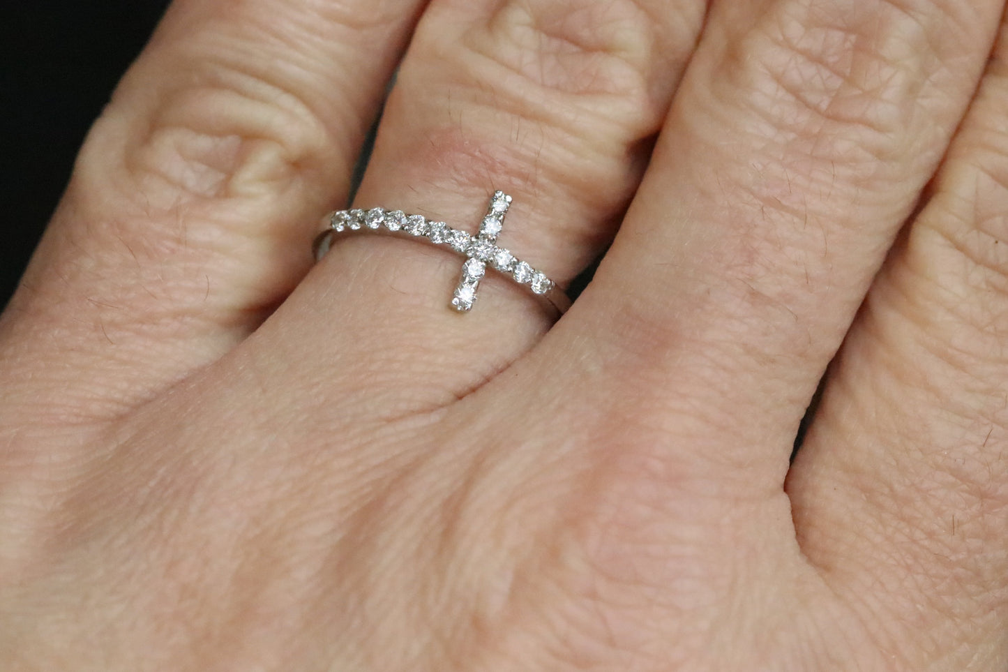 Diamond Cross Ring