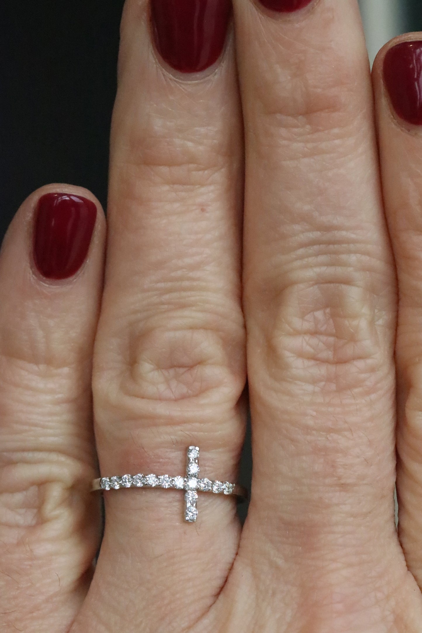 Diamond Cross Ring