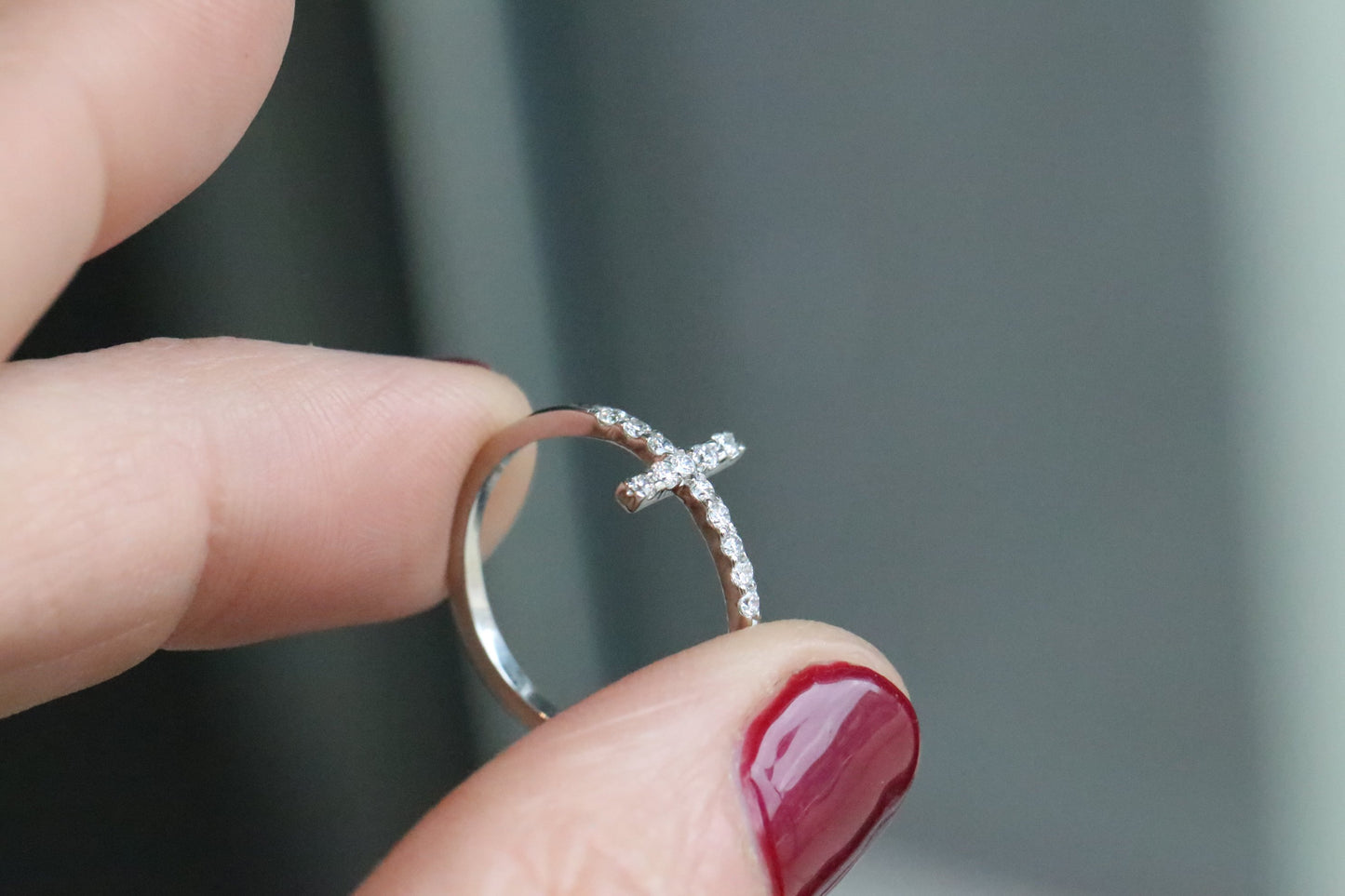 Diamond Cross Ring