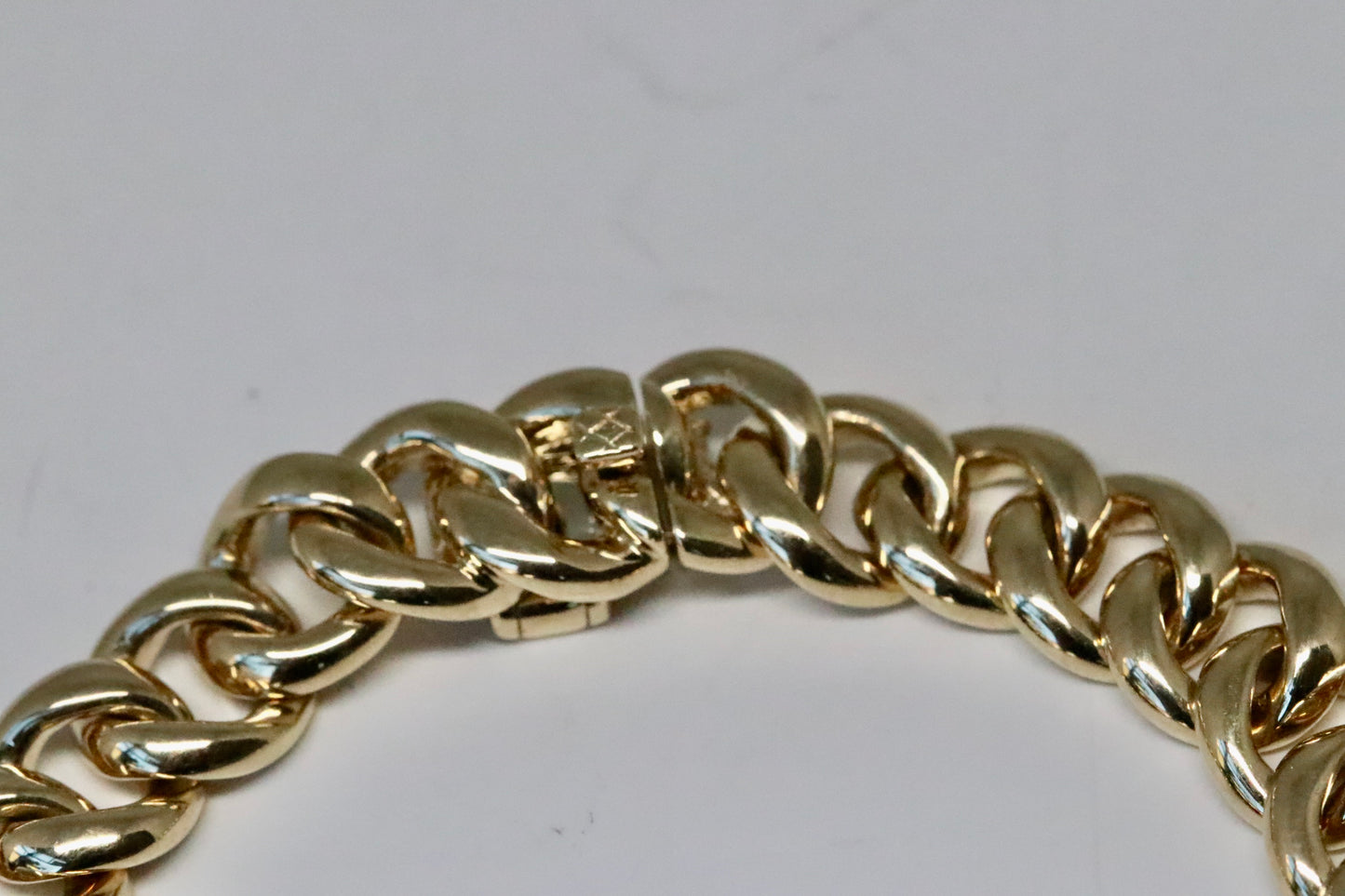 Diamond Chain Link Bracelet AKA Miami Cuban in Sold 14kt Yellow, Rose, or White Gold