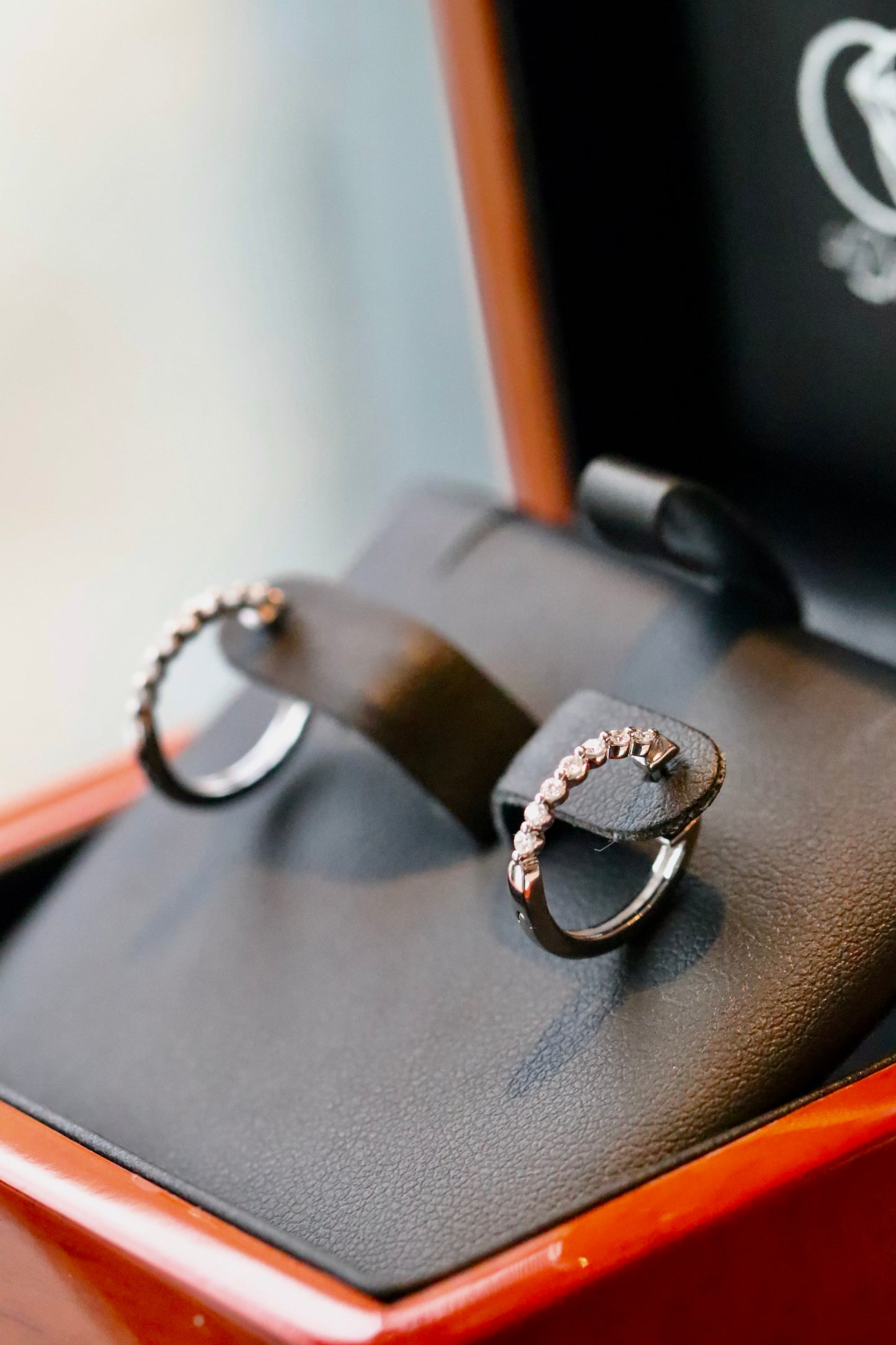 Shared Prong Diamond Hoops