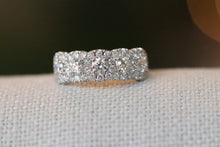 5 Stone Diamond Halo Cluster Ring 1.50tcw in 14kt Solid Gold