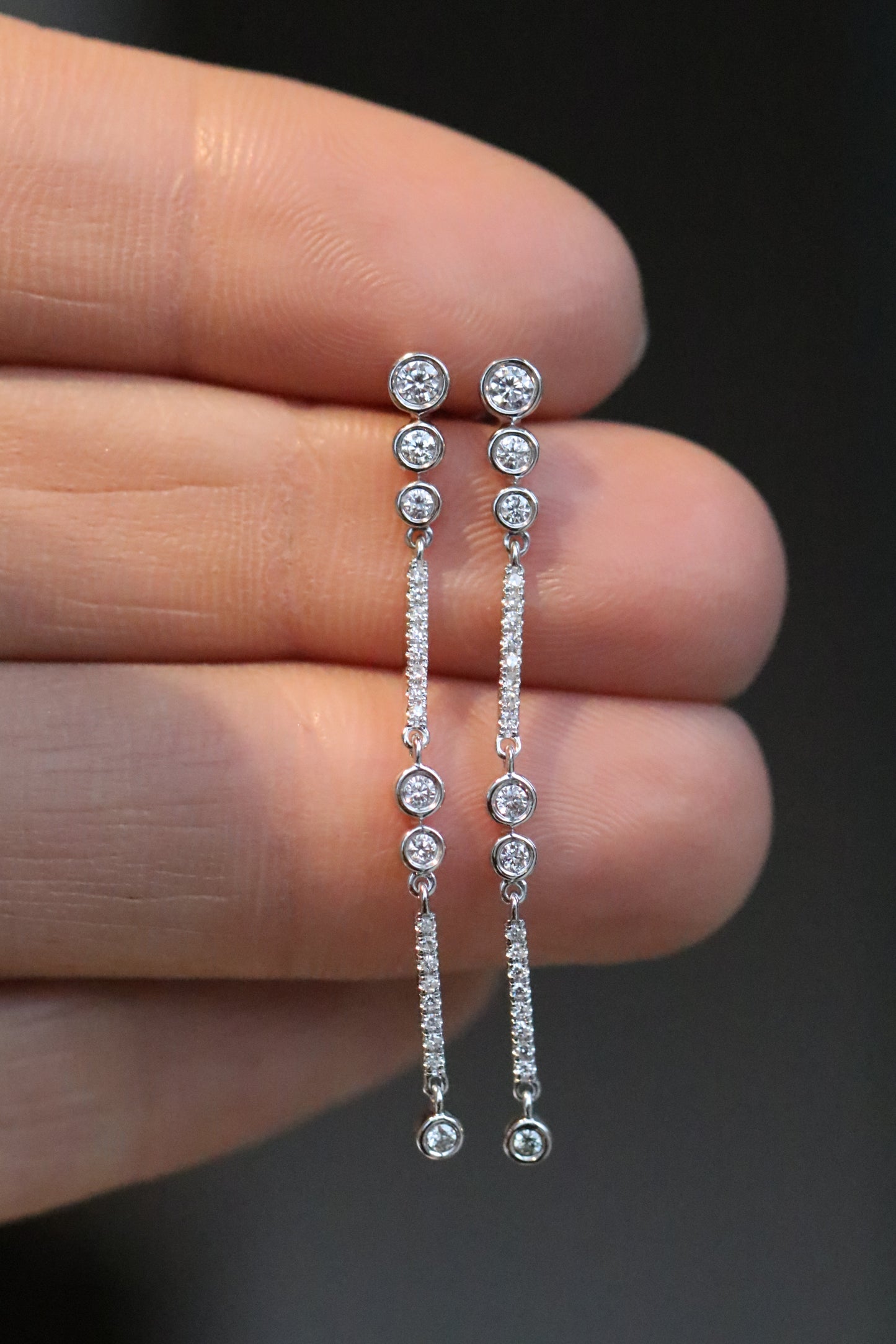 diamond dangle earrings
