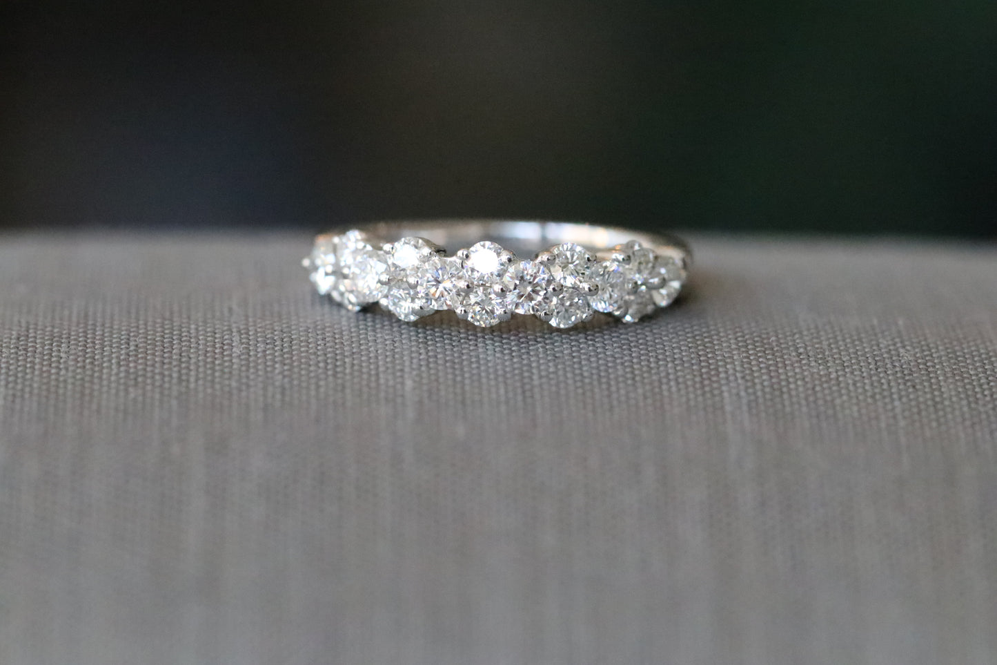 Cluster Scalloped Diamond Band