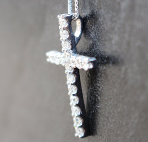 Large Diamond Cross Pendant