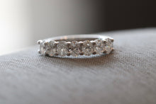 7 Stone Diamond Wedding Band in 18K