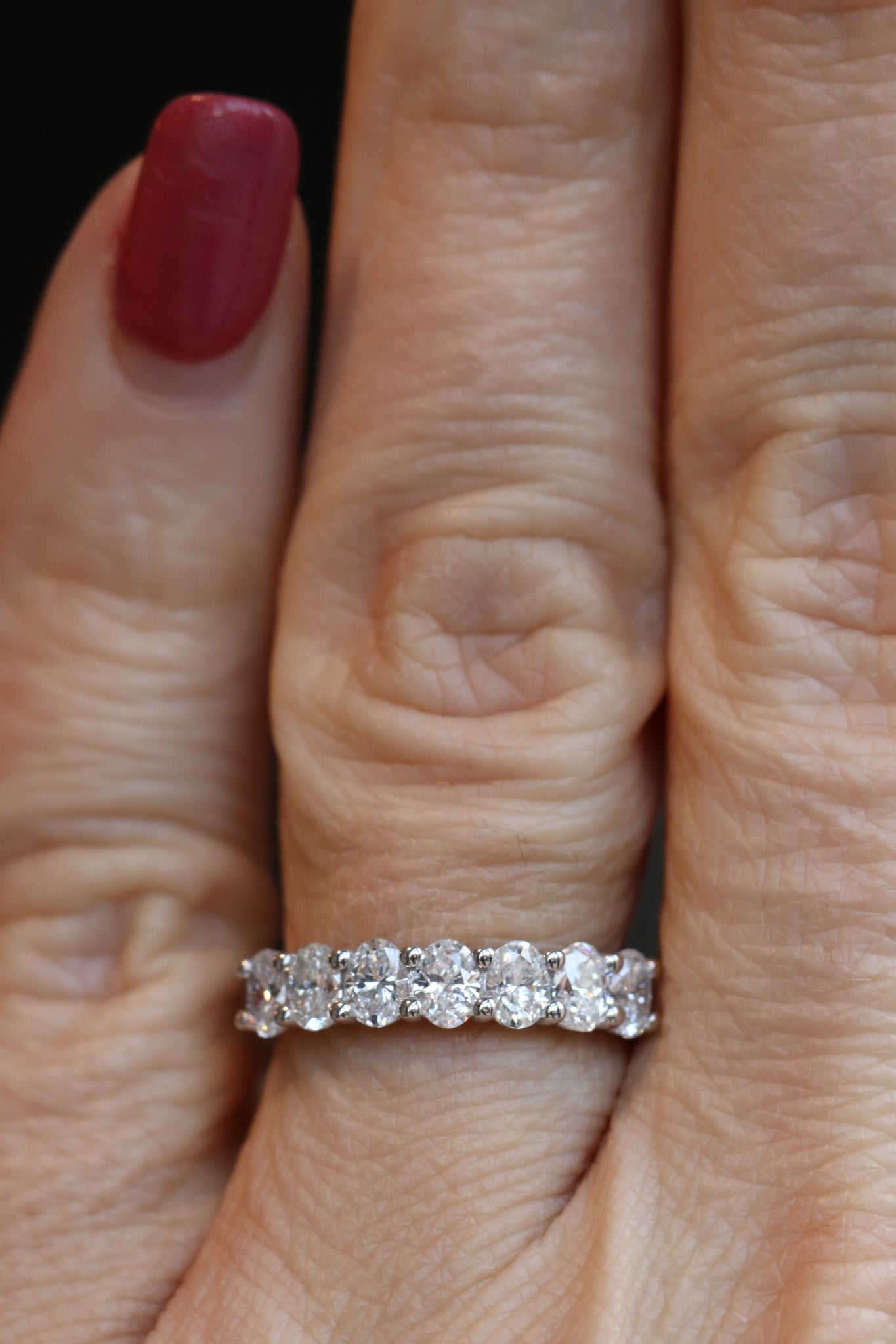 7 stone diamond wedding band Clearance