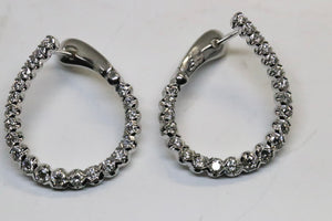 Inside Out-Side Front to Back Diamond Hoops