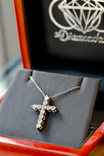Large Diamond Cross .90tcw in 14kt Solid White Gold