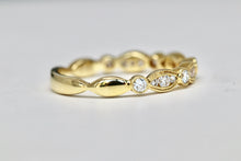14kt Gold and Diamond Stackable with a Vintage Style