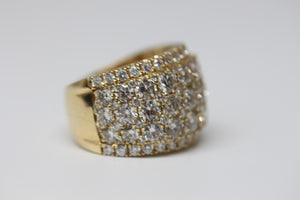 Wide Diamond Fashion Ring in 14kt Yellow Gold