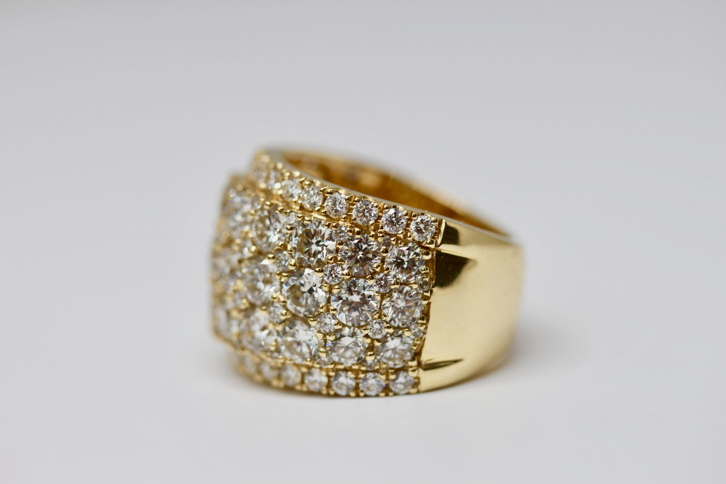 Wide Diamond Fashion Ring in 14kt Yellow Gold