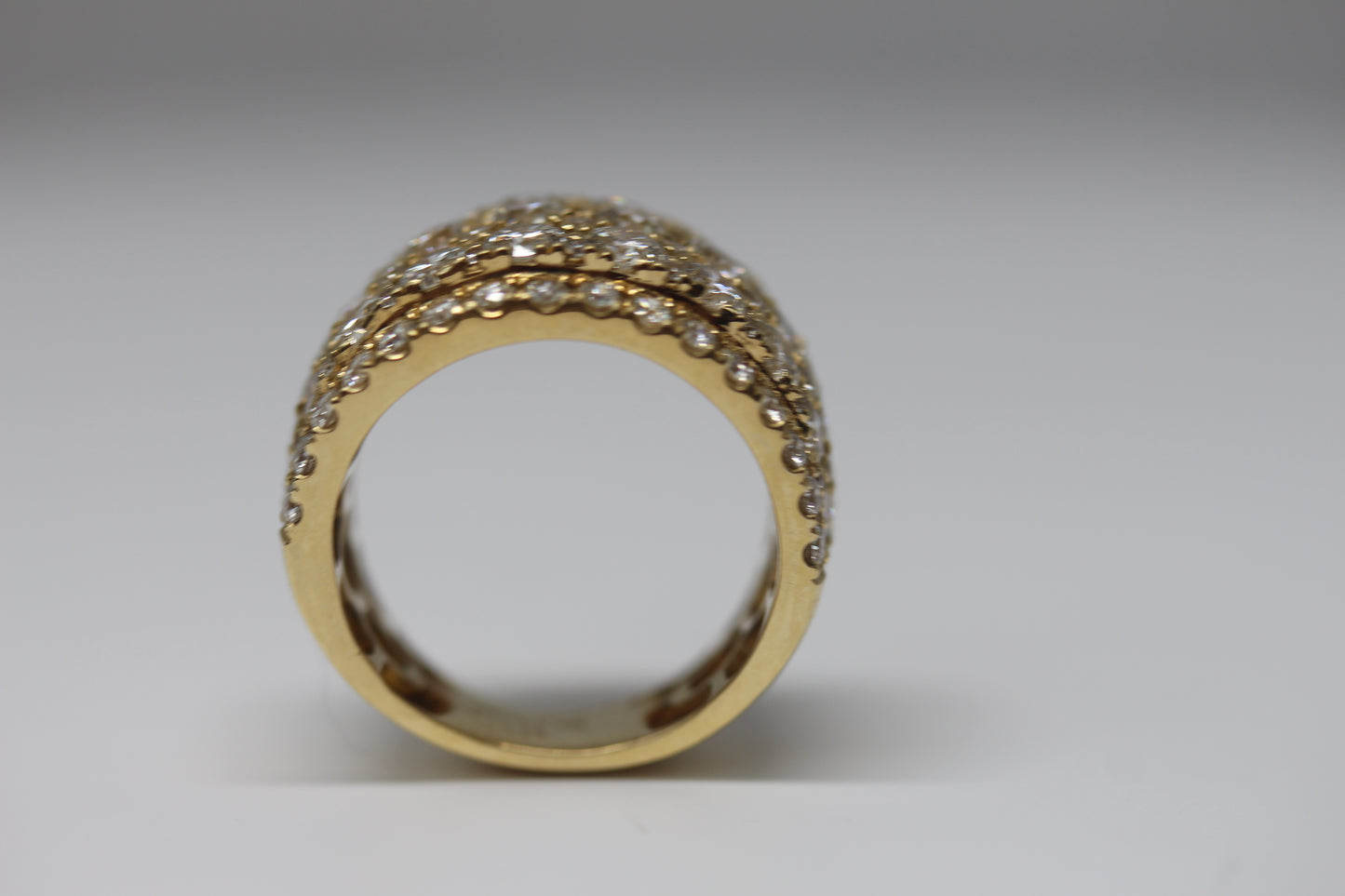 Wide Diamond Fashion Ring in 14kt Yellow Gold