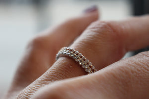 Diamondaire Single Shared Prong Eternity Stackable Bands