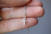 Diamond Cross Necklace with Lots of POP and Sparkle in 14kt Rose, White, or Yellow Gold