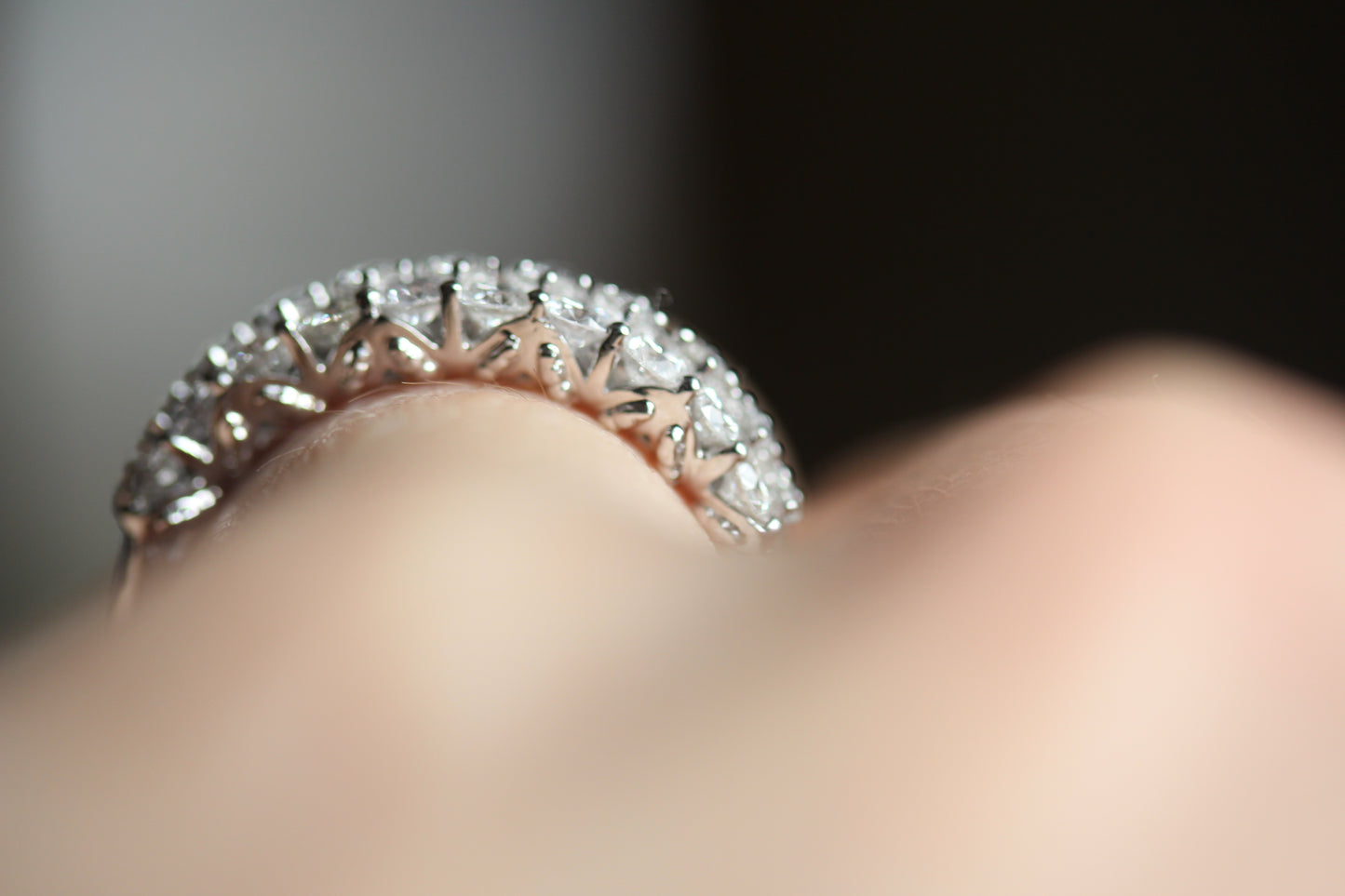 3 Row Graduated Diamond Wedding Band