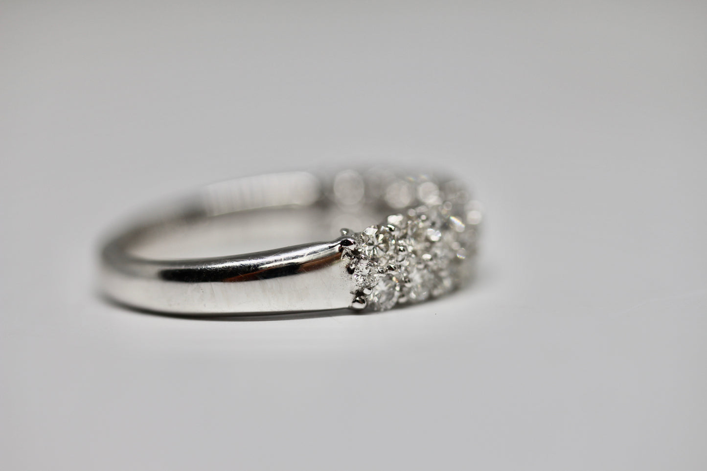 3 Row Graduated Diamond Wedding Band