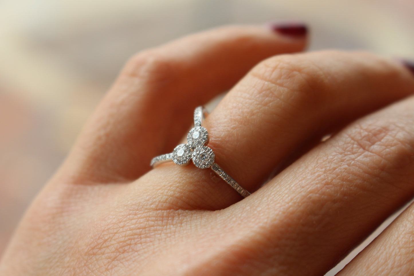 Unique 3 Stone Diamondaire Fashion Ring