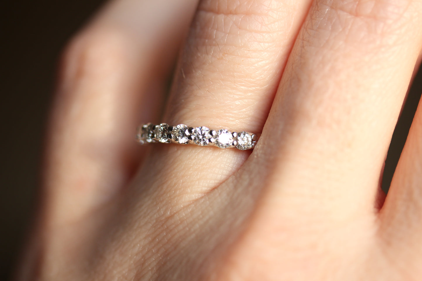 U Shaped Diamond Wedding Band 0.88cts