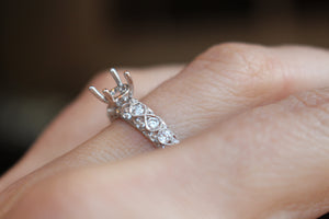 High Detail Domed Diamondaire Engagement Ring