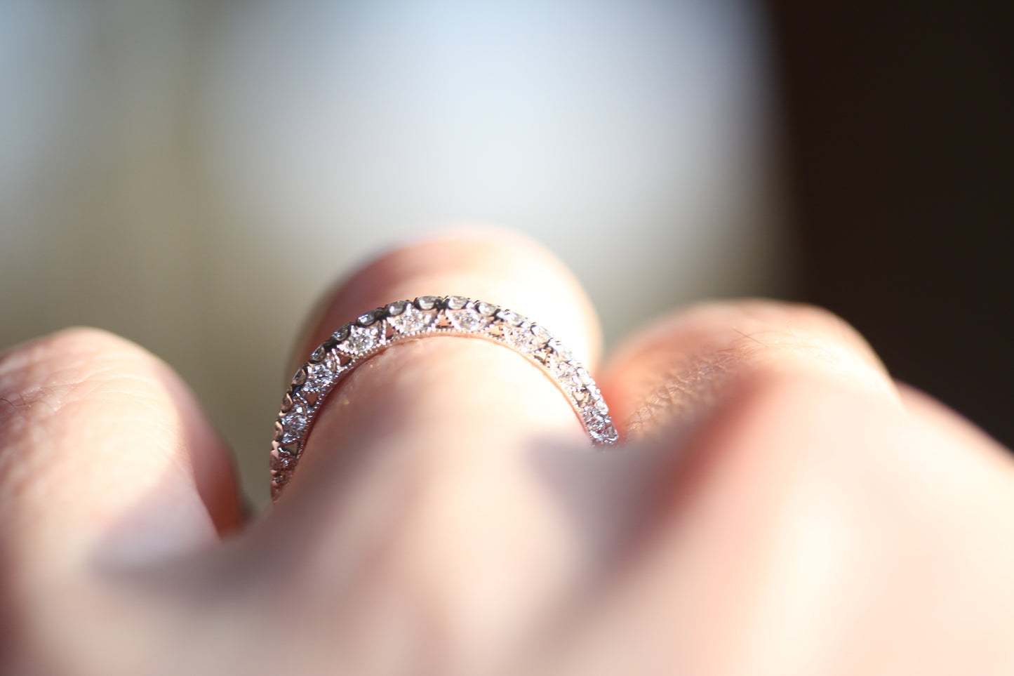 Detailed Diamond Wedding Band