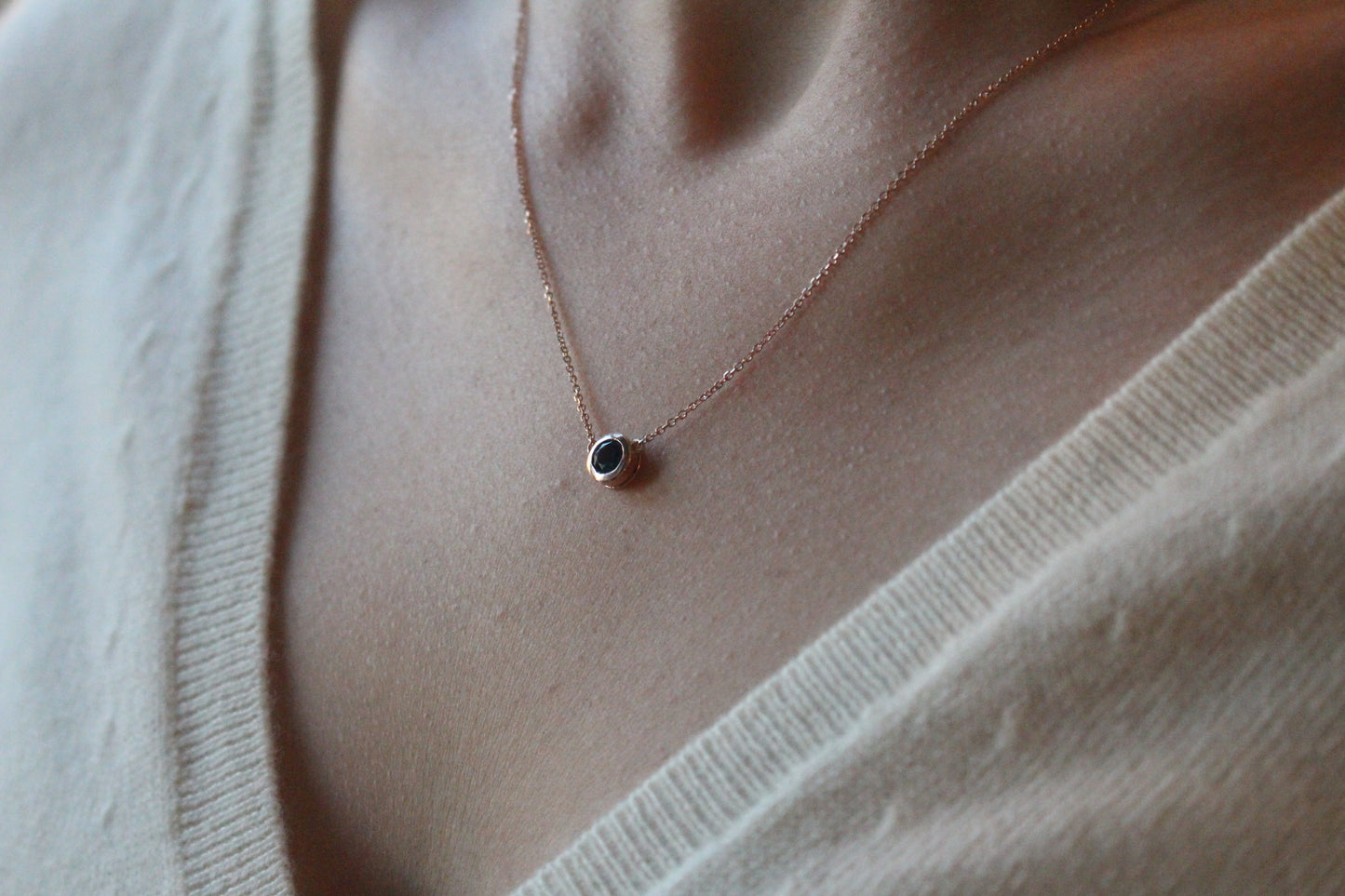 London Blue Topaz Bezel Set Pendant in 14kt