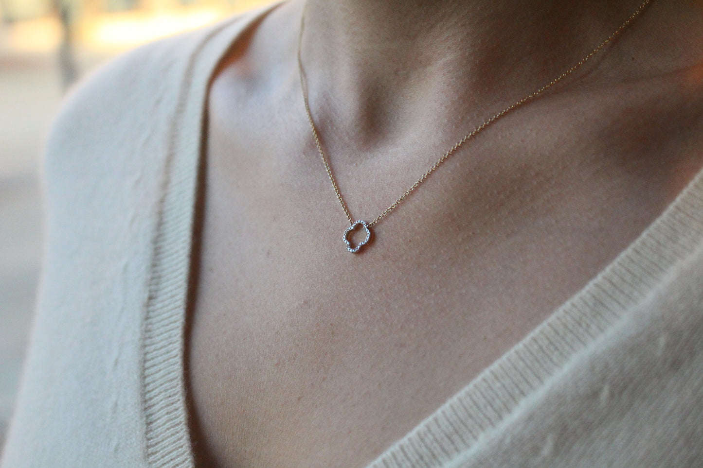 Diamond Clover Pendant